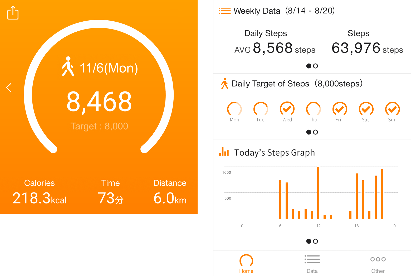 HealthPlanet Walk Sample